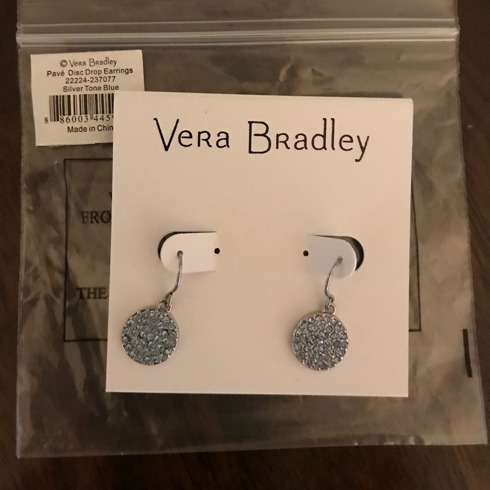 Vera Bradley Pavè Disc Drop Earrings